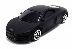 Машина металлическая Audi R8 V10, черный матовый цвет, 1:64 (RMZ City, 344996SM) - миниатюра
